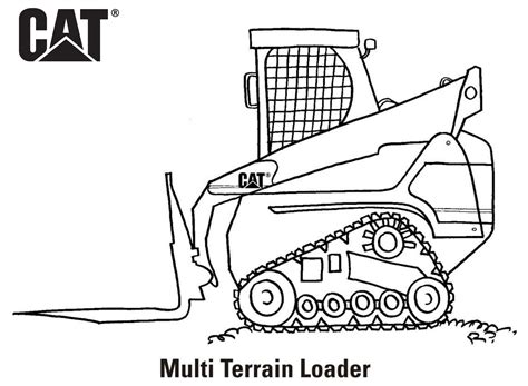 skid steer coloring picture|free printable caterpillar coloring pages.